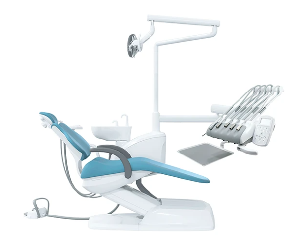 Стоматологическая установка AJAX 11 - верхняя подача, цвет - PU9 СЕРЕБРИСТАЯ, AJAX / Китай