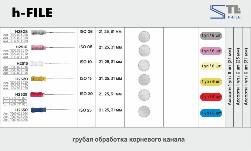 Н-файл 25мм, №08 (6шт), Geosoft / Россия-Израиль